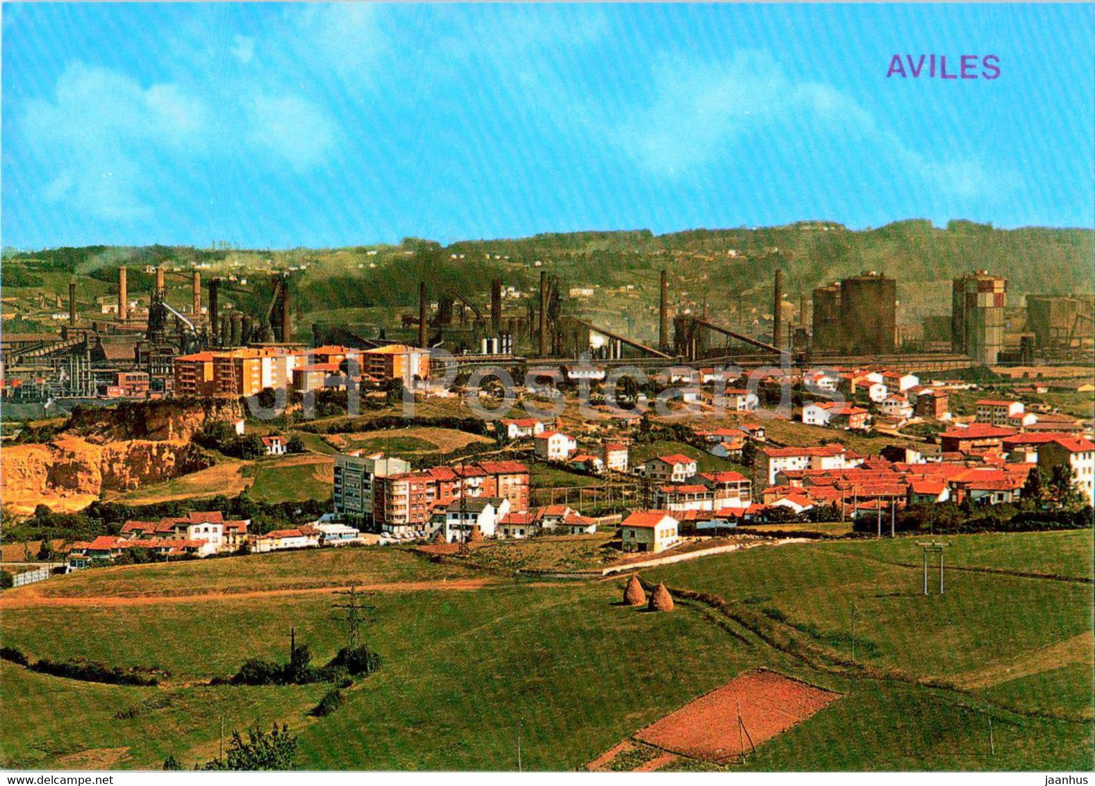 Aviles - Complejo Siderurgico Ensidesa  - Vista Parcial - iron and steel complex - industry - 7 - Spain - unused - JH Postcards