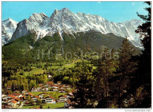 Luftkurort mit herrlicher Bergkulisse - Zugspitzdorf Grainau - mountain - 7009 - gelaufen - JH Postcards