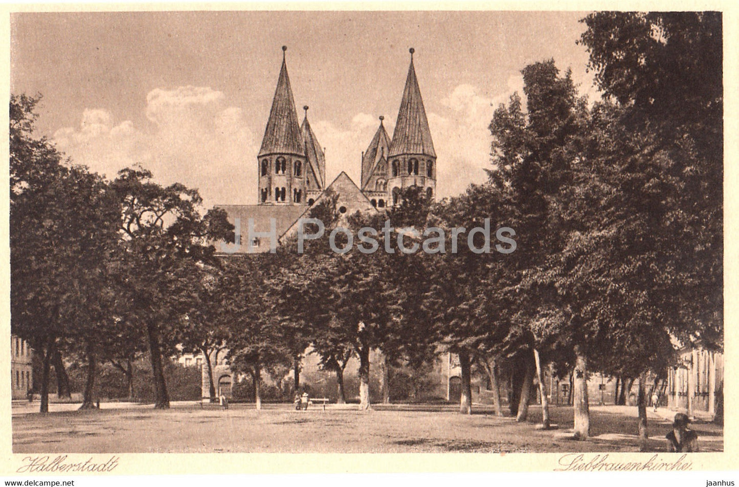 Halberstadt - Liebfrauenkirche - church - 8241 - old postcard - Germany - unused - JH Postcards