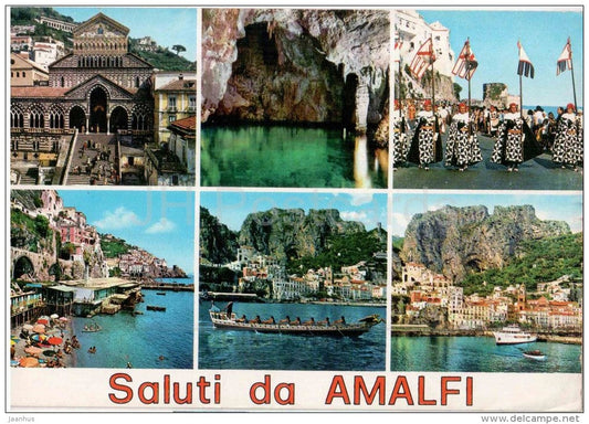 Saluti da Amalfi - Campania - 825 - Italia - Italy - sent from Italy to Germany 1987 - JH Postcards