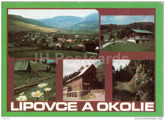 Lipovce a Okolie - Lipovec - panorama - architecture - Czechslovakia - Slovakia - used 1985 - JH Postcards