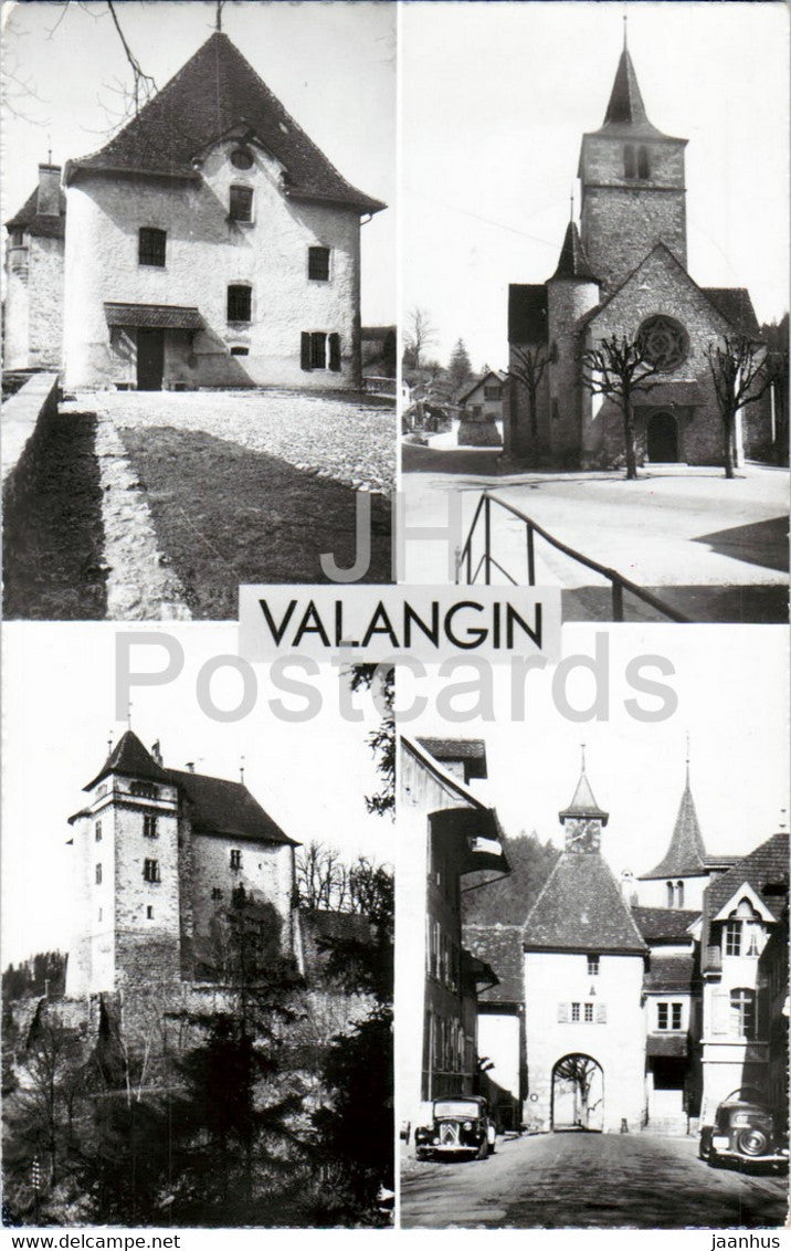 Valangin - multiview - 1961 - Switzerland - used - JH Postcards