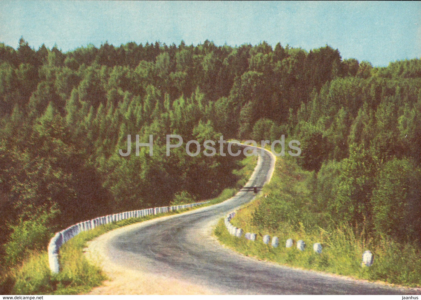 Estonian writer Oskar Luts - Vooremaa - Picturesque road from Kaarepere to Palamuse - 1978 - Estonia USSR - unused - JH Postcards