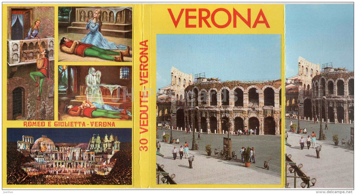 mini photo book - leporello - Verona - Italy - unused - JH Postcards