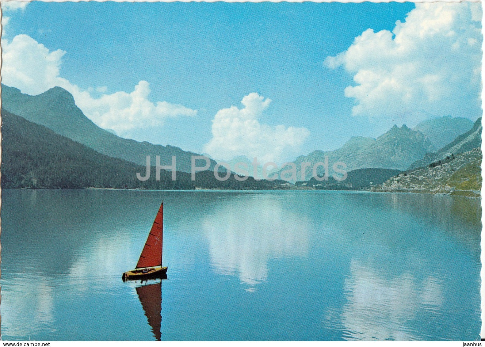 Am Silsersee im Oberengadin - sailing boat - 102 - Switzerland - unused - JH Postcards