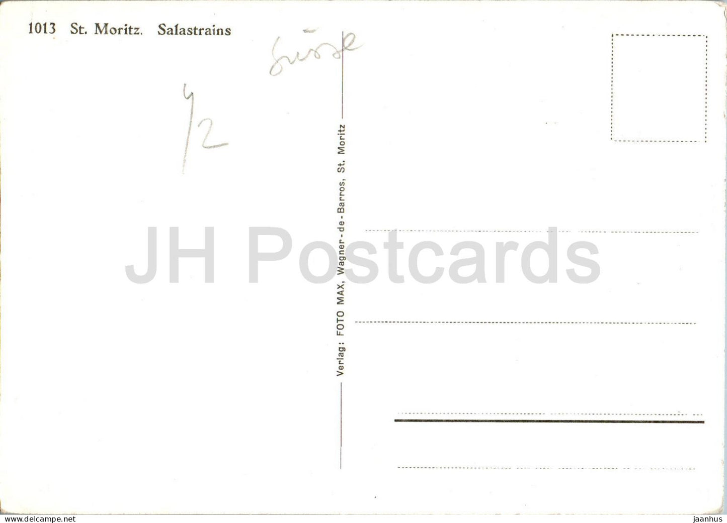 St. Moritz – Salastrains – 1013 – Schweiz – unbenutzt 