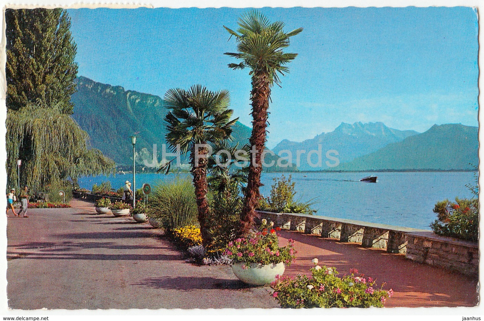 Montreux - Le quai et les Dents-du-Midi - 3894 - Switzerland - used - JH Postcards