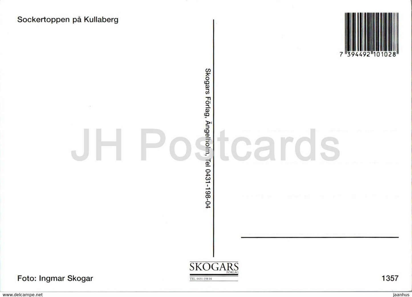 Sockertoppen pa Kullaberg - 1357 - Suède - inutilisé