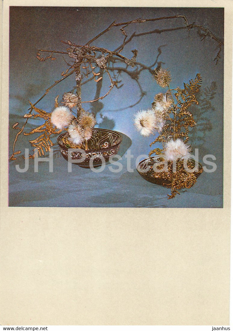 Before The Snow - composition - Flower Art - ikebana - 1981 - Estonia USSR - unused - JH Postcards