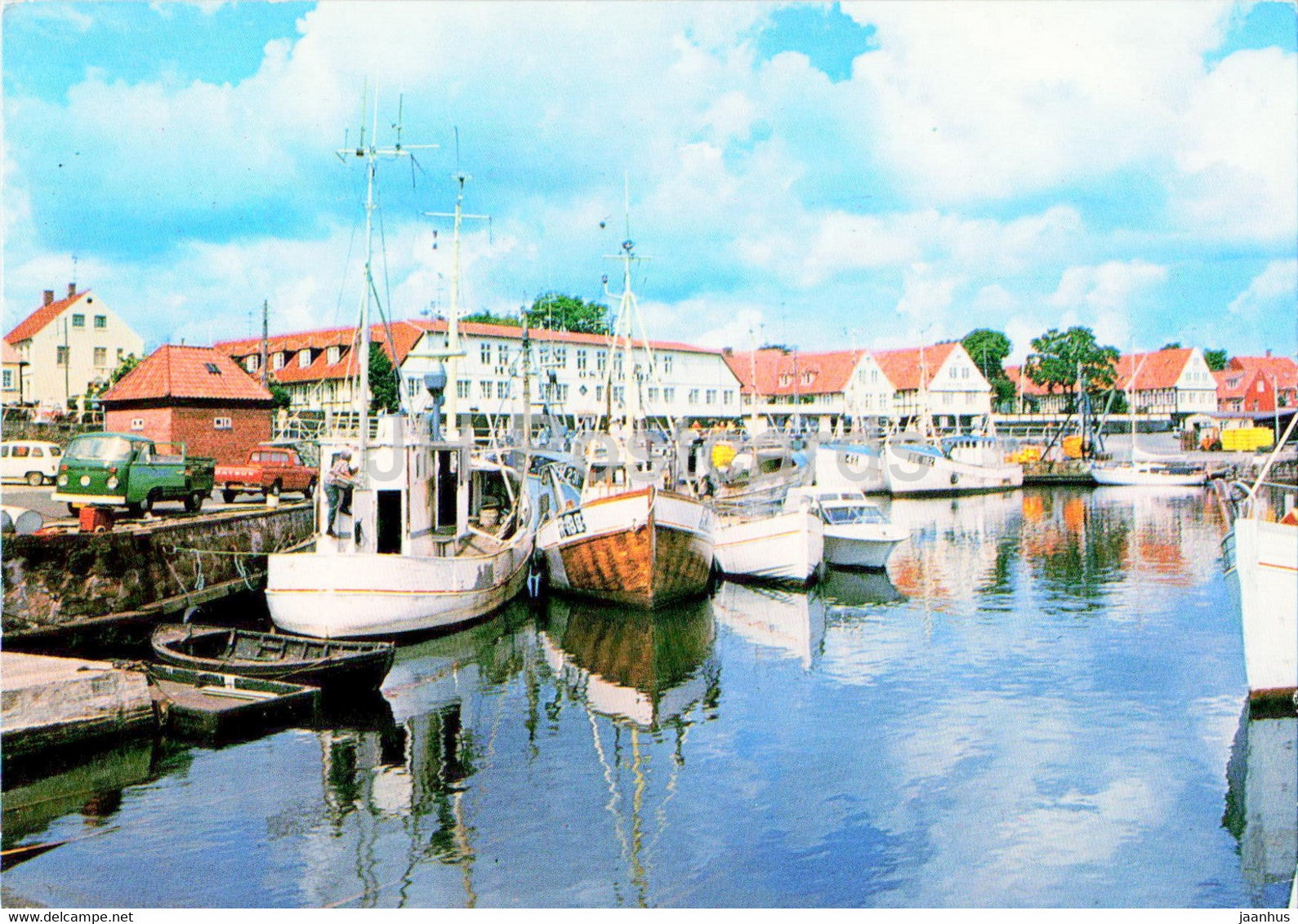 Bornholm - Svaneke The Harbour - boat - port - 1980 - Denmark - used - JH Postcards