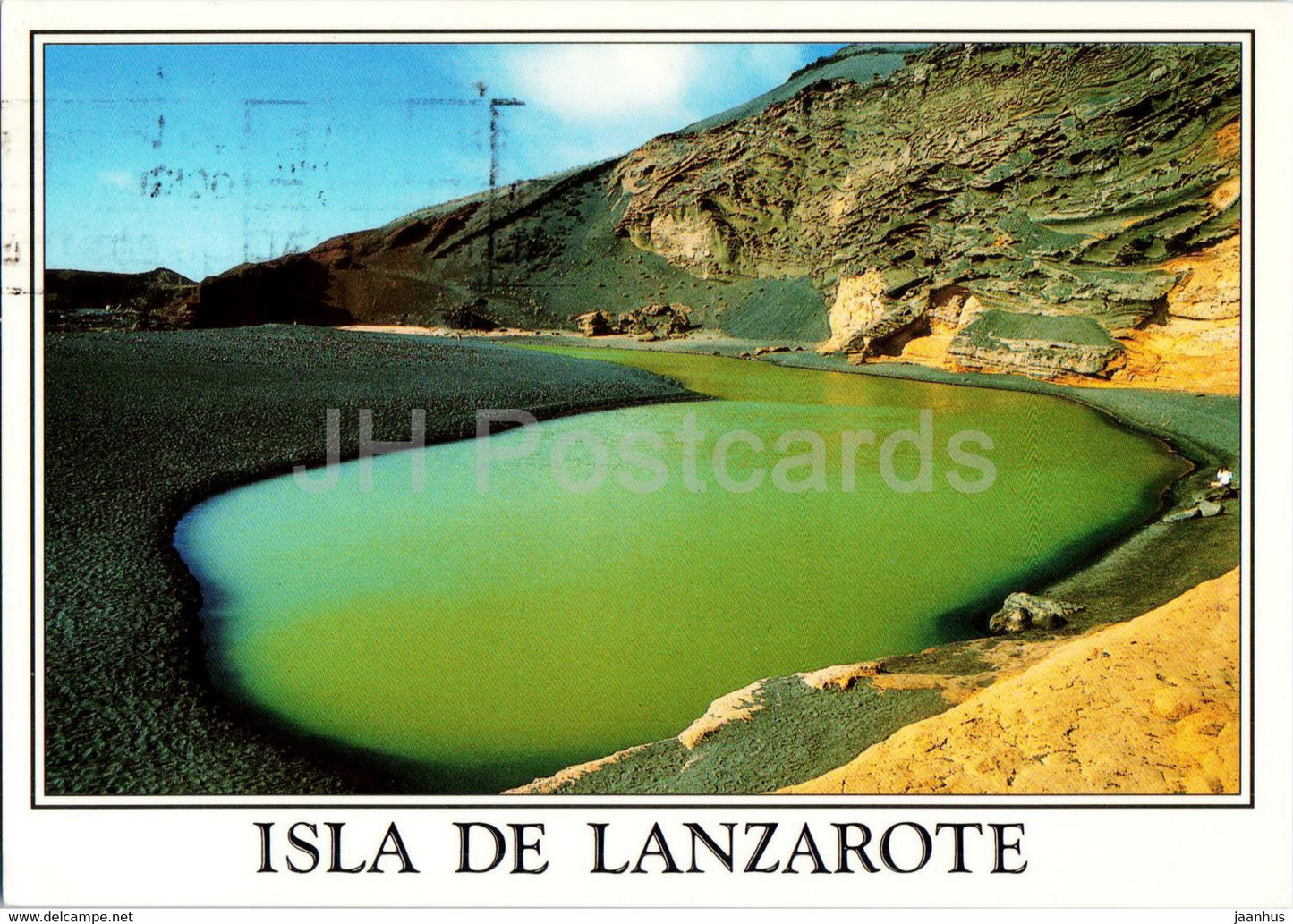 Lanzarote - El Golfo - Laguna Verde - 1993 - Spain - used - JH Postcards