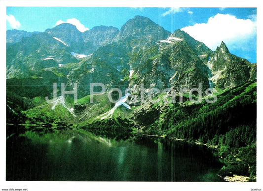 Mieguszowieckie Szczyty oraz Cubryna i Mnich nad Morskim Okiem - Tatry - Tatra mountains - Poland - unused - JH Postcards