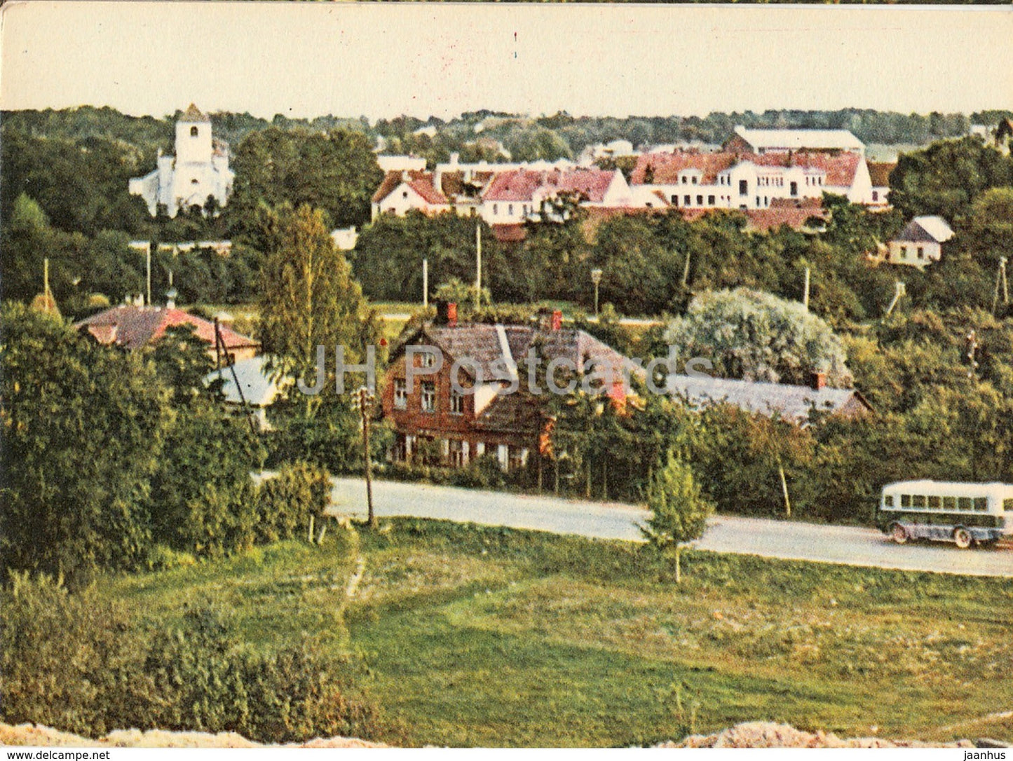 Saldus - Latvian Views - old postcard - Latvia USSR - unused - JH Postcards