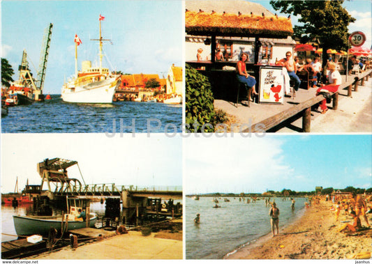 Karrebaeksminde - boat - ship - beach - multiview - 82159 - Denmark - used - JH Postcards