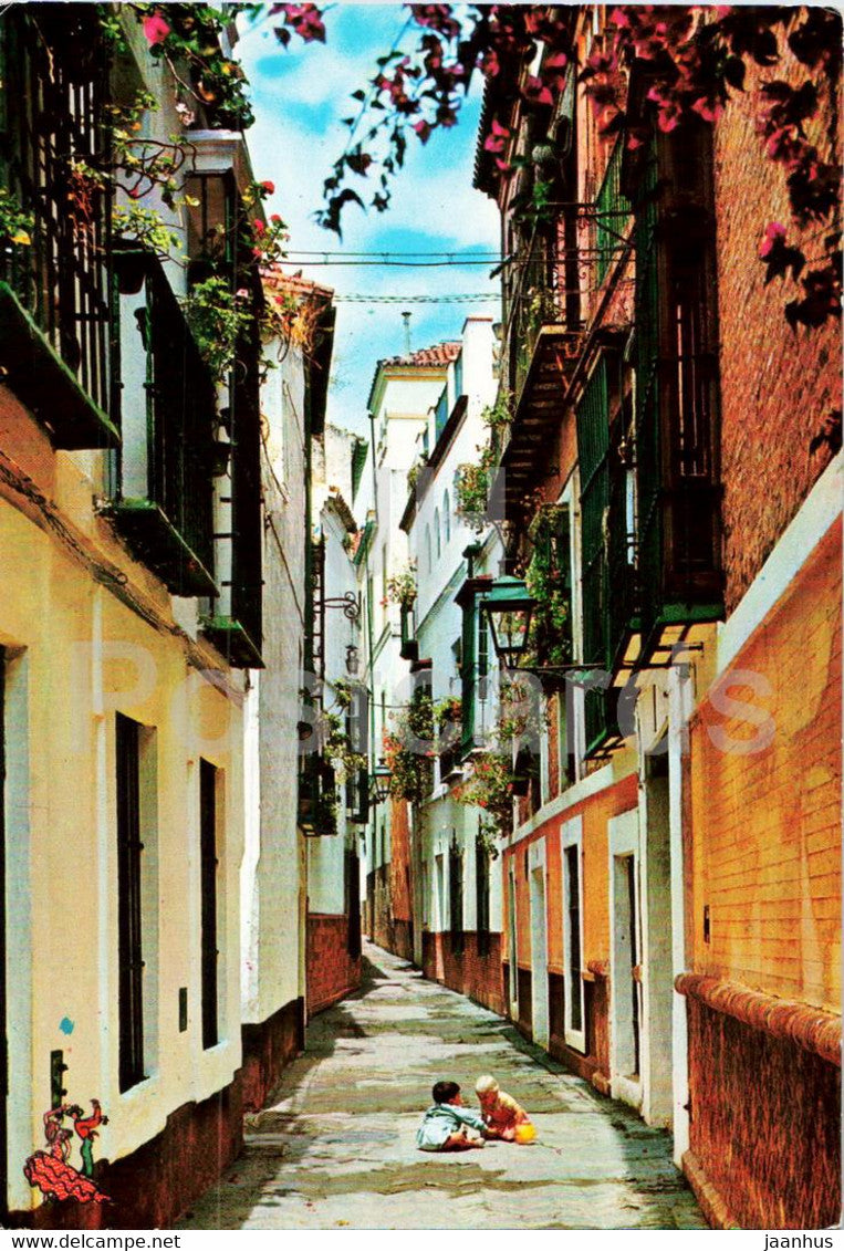 Sevilla - Barrio de Santa Cruz - Calle de la Pimienta - street - 532 - 1972 - Spain - used - JH Postcards