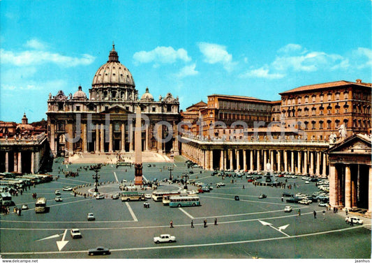 Vatican - Vaticano - Piazza e Basilica di S Pietro - Square and Church of St Peter - 83 - Vatican - unused - JH Postcards