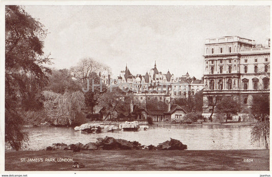 London - St James's Park - Valentine - 604 - old postcard - England - United Kingdom - unused - JH Postcards