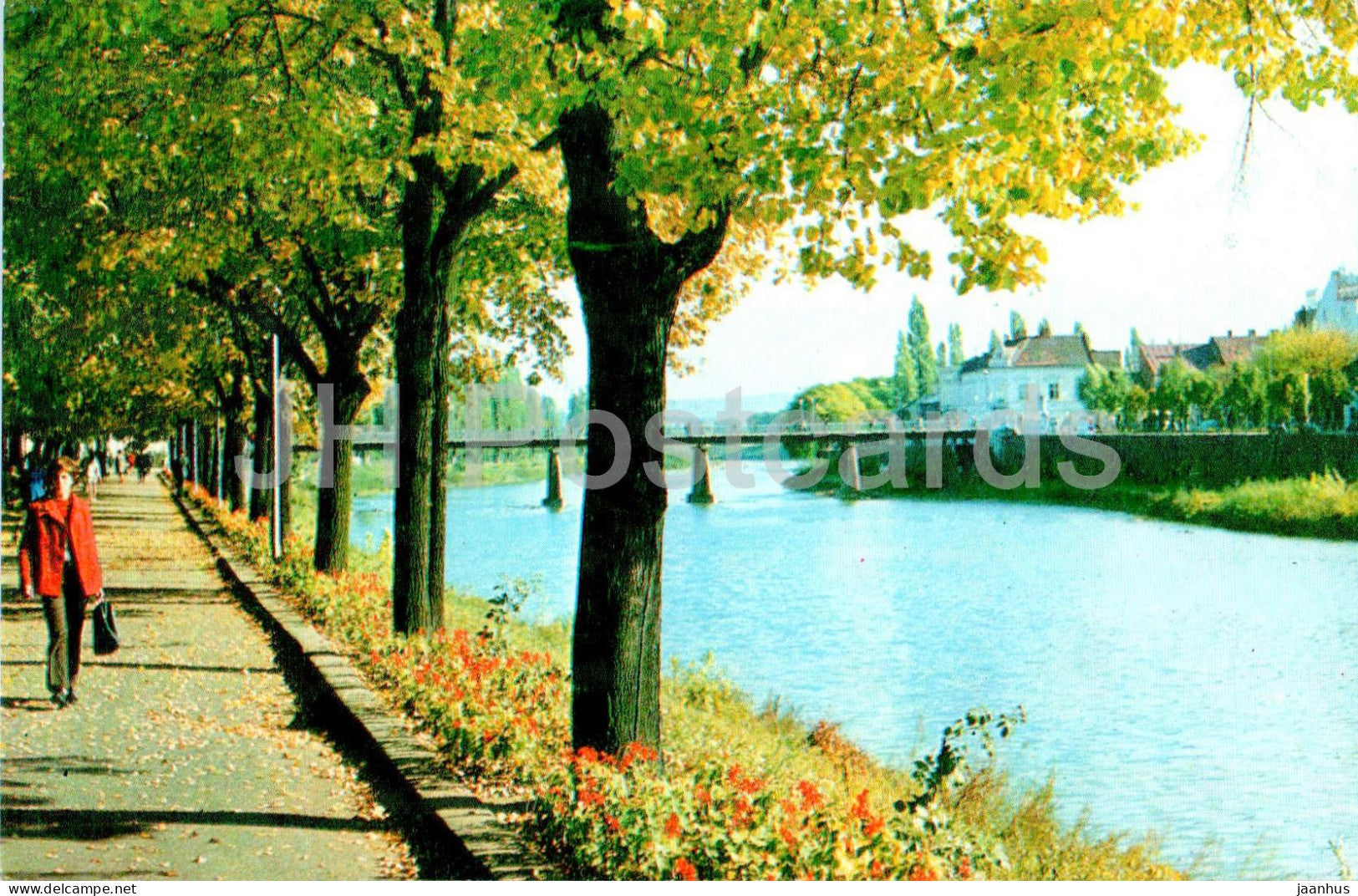 Uzhhorod - Uzhgorod - View at the Uzh river - 1975 - Ukraine USSR - unused - JH Postcards