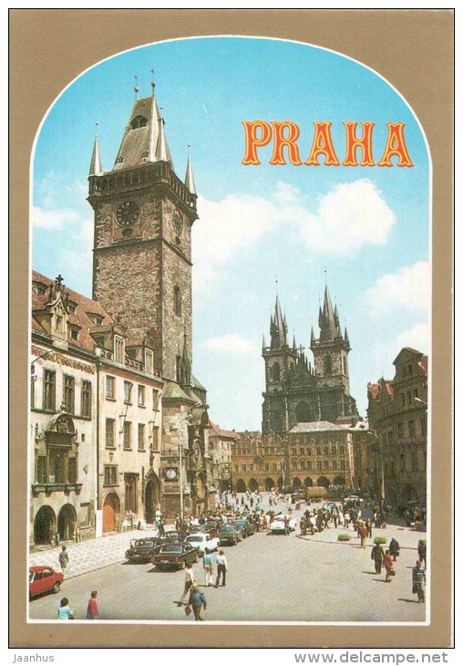 Praha - Prague - Tyn cathedral - Town Hall - Czechoslovakia - Czech - unused - JH Postcards