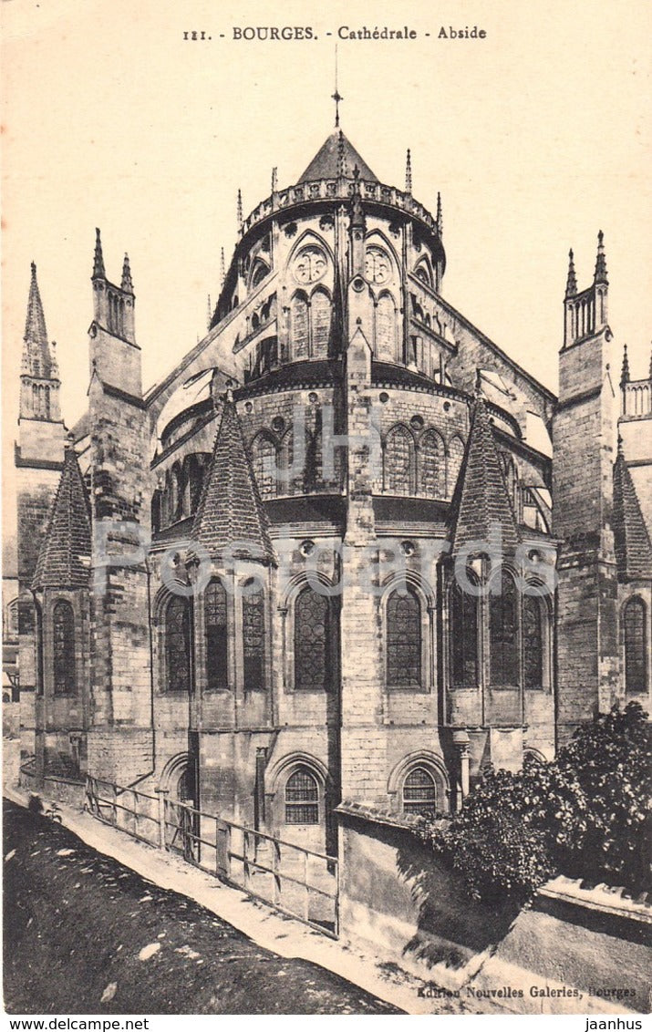 Bourges - Cathedrale - Abside - cathedral - 111 - old postcard - France - unused - JH Postcards