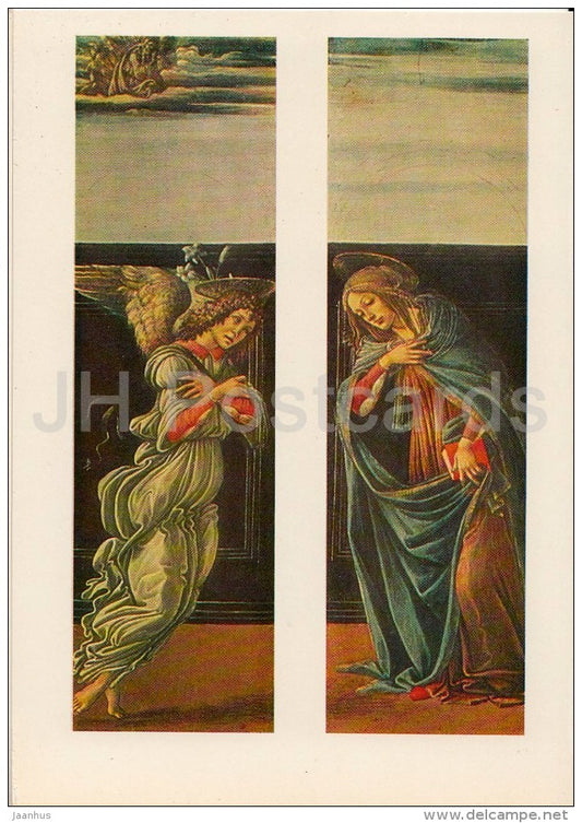 painting by Sandro Botticelli - The Annunciation - Italian art - Russia USSR - 1982 - unused - JH Postcards