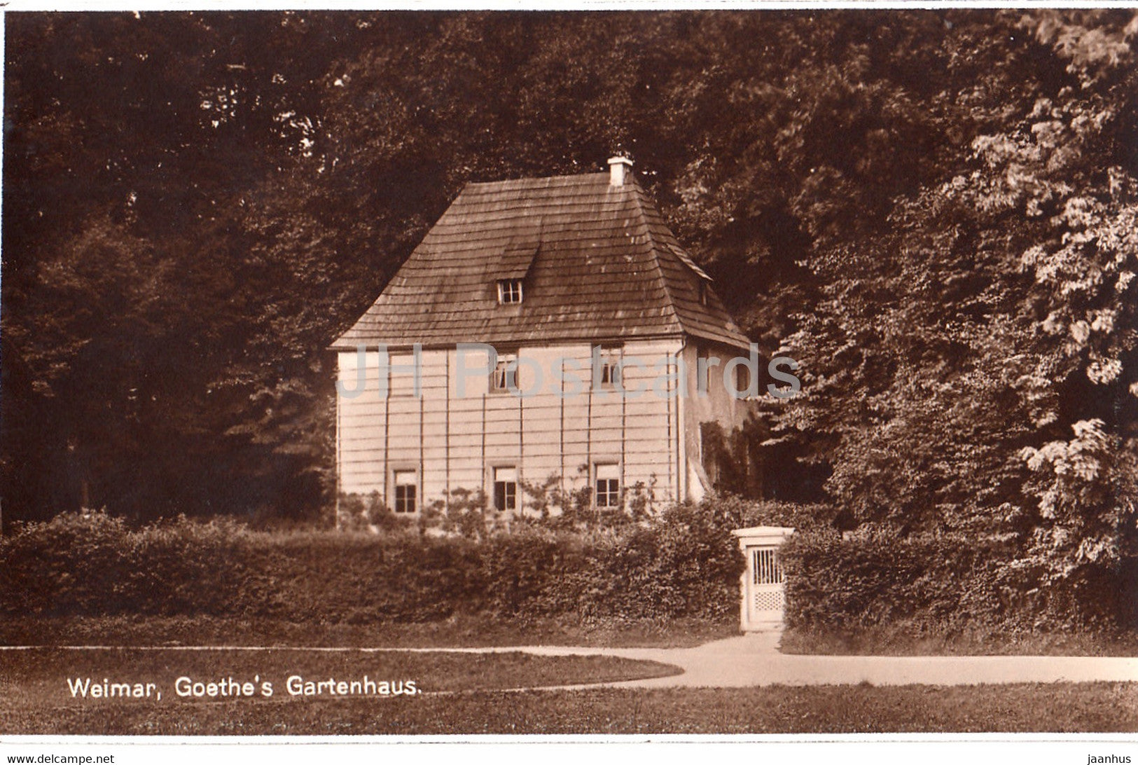 Weimar - Goethes Gartenhaus - 55085 - old postcard - Germany - unused - JH Postcards