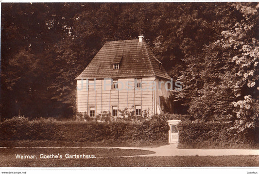 Weimar - Goethes Gartenhaus - 55085 - old postcard - Germany - unused - JH Postcards