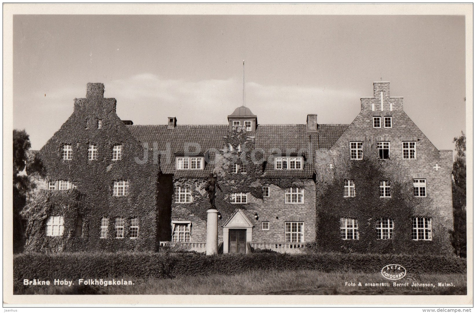 Bräkne Hoby . Folkhögskolan  - Sweden - unused - JH Postcards