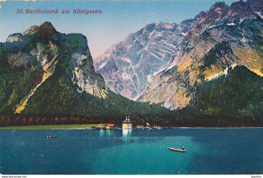 St Bartholoma am Konigssee - 4269 - old postcard - Germany - unused - JH Postcards