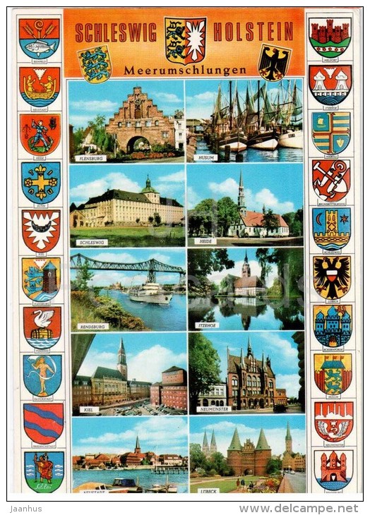 Schleswig Holstein Meerumschlungen - Heide Itzehoe Neumunster Rendsburg Kiel - EUROPA CEPT - Germany - 1983 gelaufen - JH Postcards