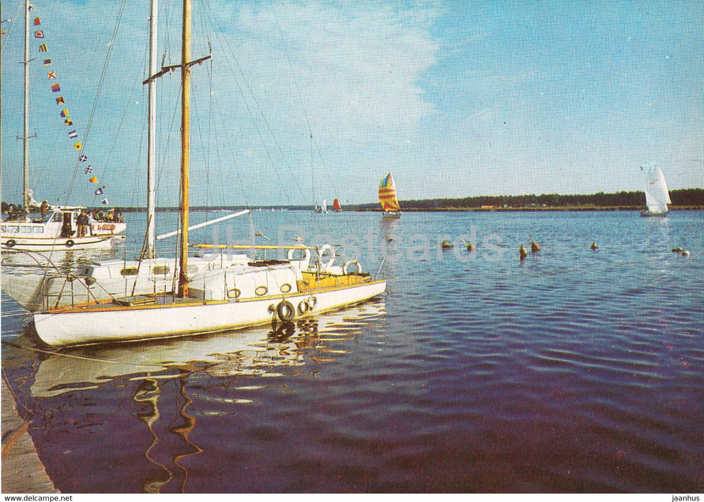 Jurmala - Yachts at the Lielupe - sailing boat - 1986 - Latvia USSR - unused - JH Postcards