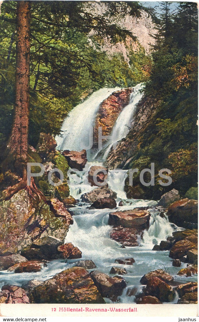 Hollental - Ravenna Wasserfall - 12 - old postcard - 1928 - Germany - used - JH Postcards