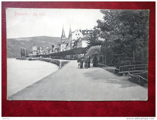 Boppard Am Rhein - river - old postcard 1905 - Germany - unused - JH Postcards