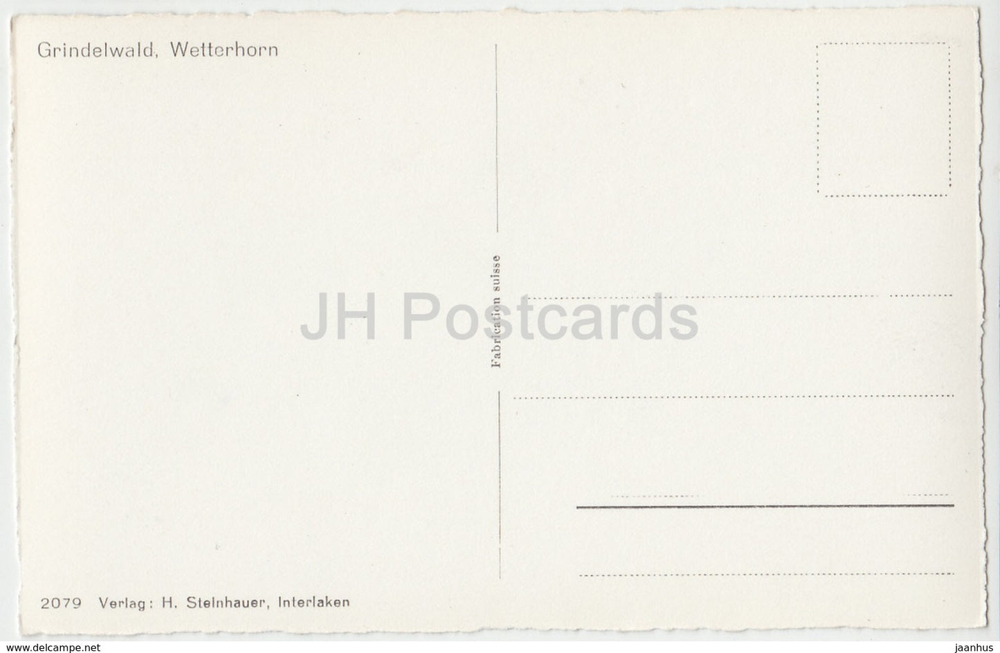 Grindelwald - Wetterhorn - 2079 - Switzerland - old postcard - unused