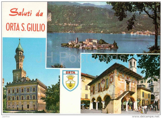 Saluti da Orta S. Giulio - Novara - Piemonte - Italia - Italy - sent from Italy Sottomarina to Austria 1990 - JH Postcards