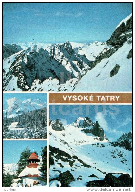 Hincova - Mengusovska stit - hotel - valley - Zlomiskova - Vysoke Tatry - High Tatras - Czechoslovakia - Slovakia - used - JH Postcards