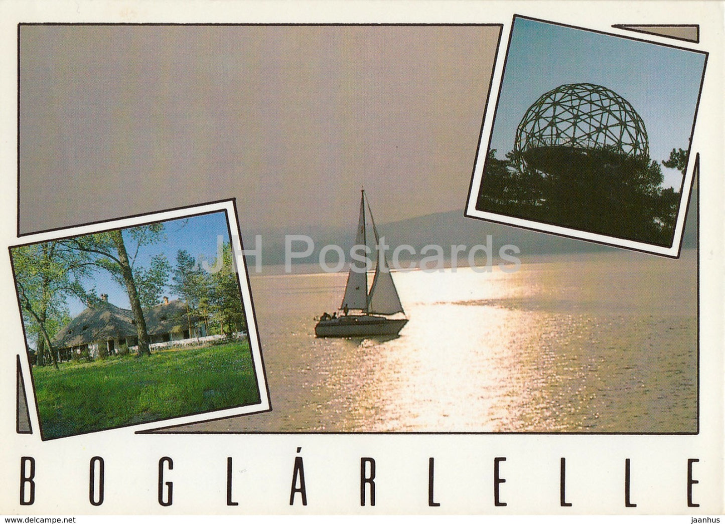 Boglarlelle - saling boat - multiview - 1990s - Hungary - used - JH Postcards