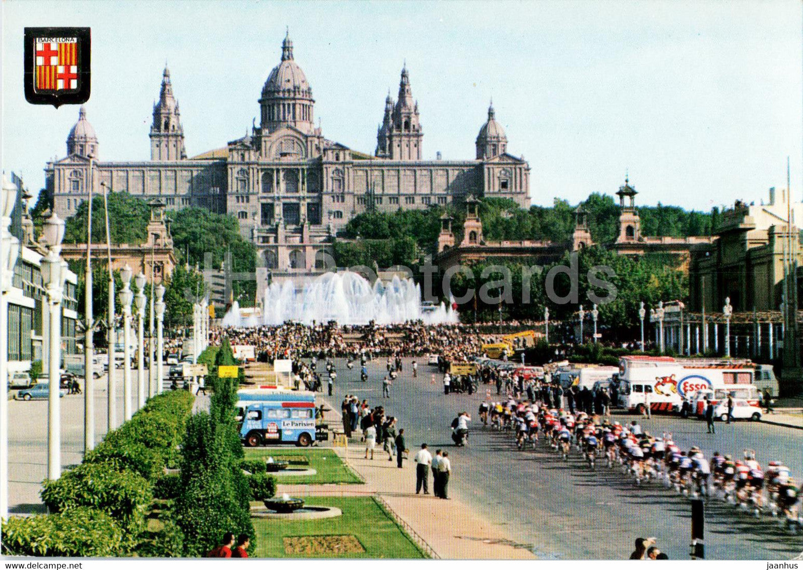 Barcelona - Fuente Monumental y Palacio Nacional de Montjuich - fountain - palace - 2158 - Spain - unused - JH Postcards