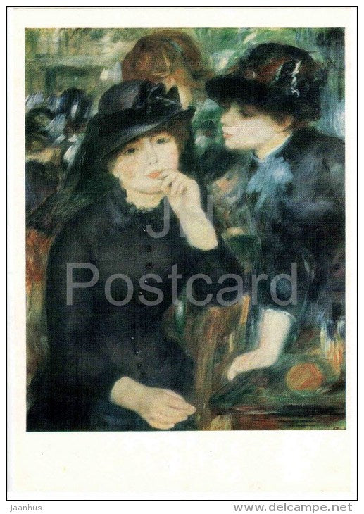 painting by Pierre-Auguste Renoir - Girls in Black - french art - unused - JH Postcards