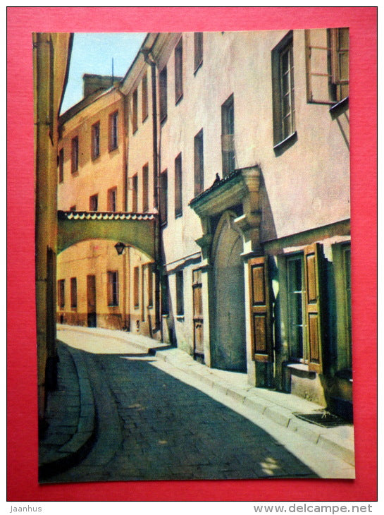 Stikliu street - Vilnius Old Town - 1981 - Lithuania USSR - unused - JH Postcards