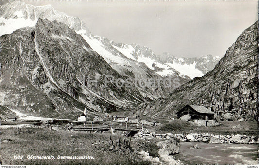 Goscheneralp - Dammastockkette - 1933 - old postcard - Switzerland - unused - JH Postcards