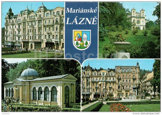 Marianske Lazne - Marienbad - spa - architecture - town views - Czechoslovakia - Czech - used 1985 - JH Postcards