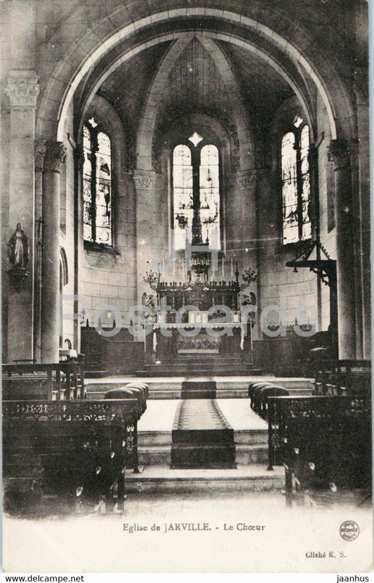 Eglise de Jarville - Le Choeur - church - old postcard - 1917 - France - used - JH Postcards