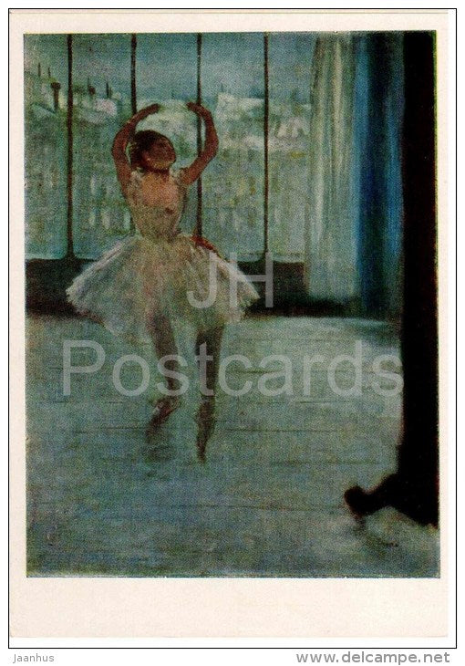 painting by Edgar Degas - Dancer at the photographer - ballerina - french art - unused - JH Postcards