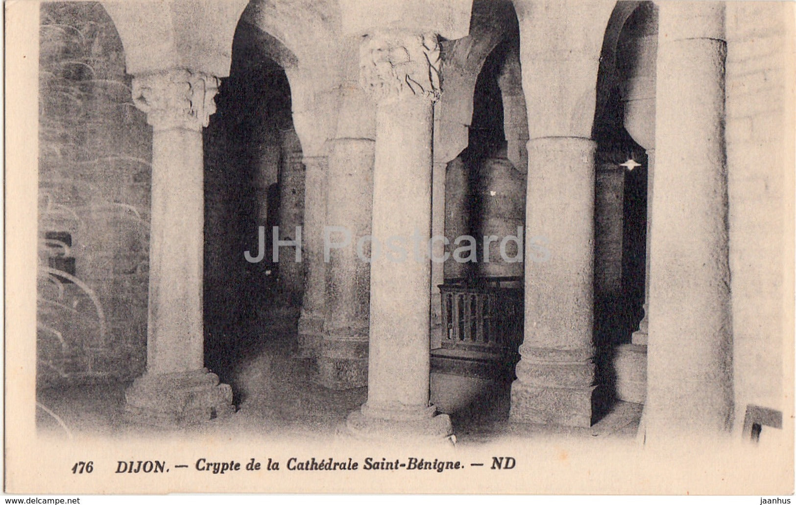 Dijon - Crypte de la Cathedrale Saint Benigne - 476 - old postcard - France - unused - JH Postcards