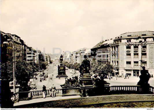 Praha - Prague - Wenceslas square seen from National Museum - 1963 - Czech Republic - Czechoslovakia - used - JH Postcards