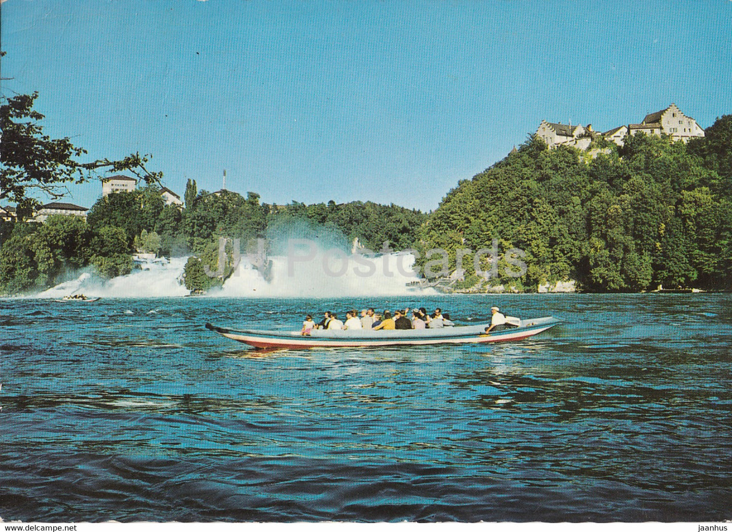 Rheinfall mit Schloss Laufen - boat - 16466 - 1972 - Switzerland - used - JH Postcards