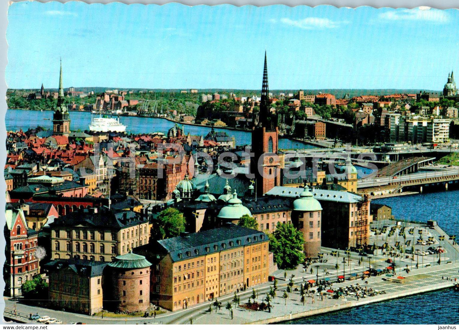 Stockholm - Riddarholmen och Gamla Sta'n fran Stadshusets torn - Old Town - 130/154 - Sweden - unused - JH Postcards