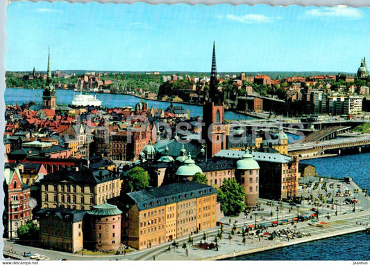 Stockholm - Riddarholmen och Gamla Sta'n fran Stadshusets torn - Old Town - 130/154 - Sweden - unused - JH Postcards