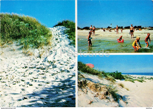 Bornholm - beach and dunes at Dueodde - children - Denmark - unused - JH Postcards